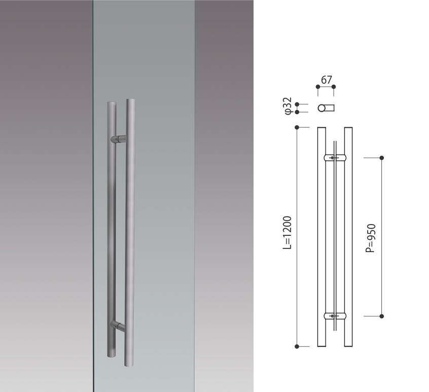 [DA133XT1200] DA133_Door Pull Handle 47.24"(1200mm) (SUS Hairline_T)
