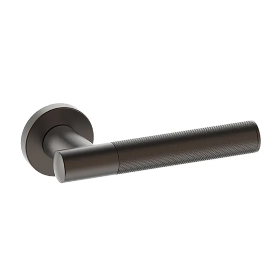 [TCC-4Q7] TC Lever Handle (Dark Umber_4Q, Black Leather, Lever Handle with Rose only)